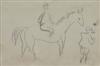 RAOUL DUFY Two pencil drawings.